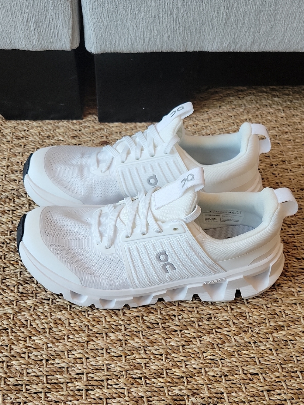 Cloudswift all white sneakers by ON running.  Youth size 4.5.  Like new